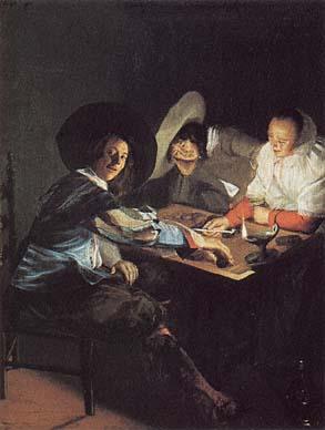 Judith leyster A Game of Tric Trac Sweden oil painting art